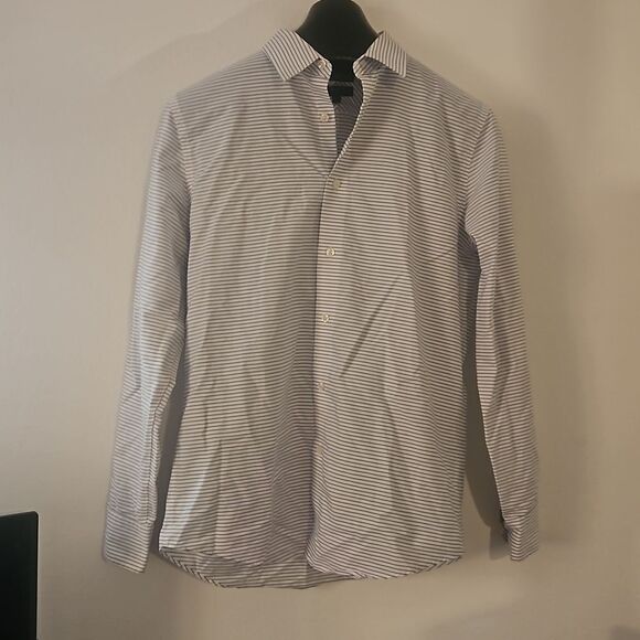 MURANO SLIM FIT SHIRT BLUE STRIPE size L - Picture 1 of 7